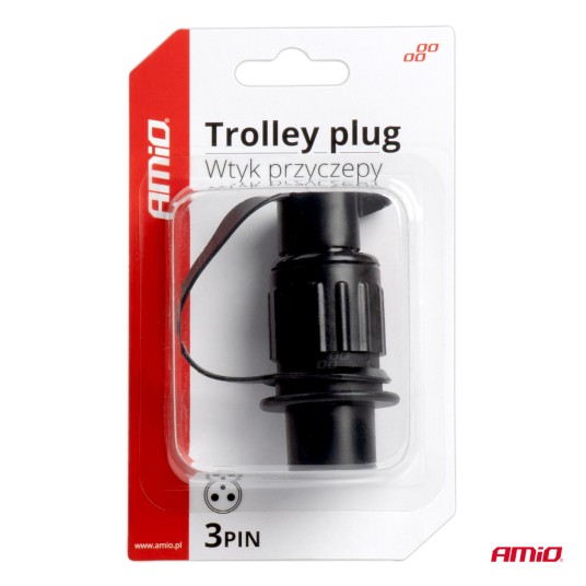Wtyczka elektryczna 3 PIN złącze 3 pinowe AMIO-03213 -zdjęcie numer 2