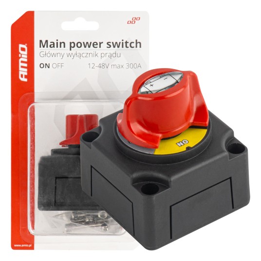 Wyłącznik odłącznik prądu hebel akumulatora 12V - 48V max 300A AMIO-03838 -zdjęcie numer 1