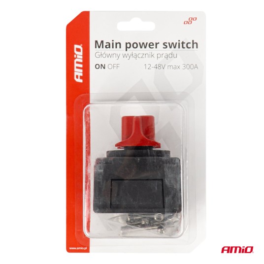 Wyłącznik odłącznik prądu hebel akumulatora 12V - 48V max 300A AMIO-03838 -zdjęcie numer 2