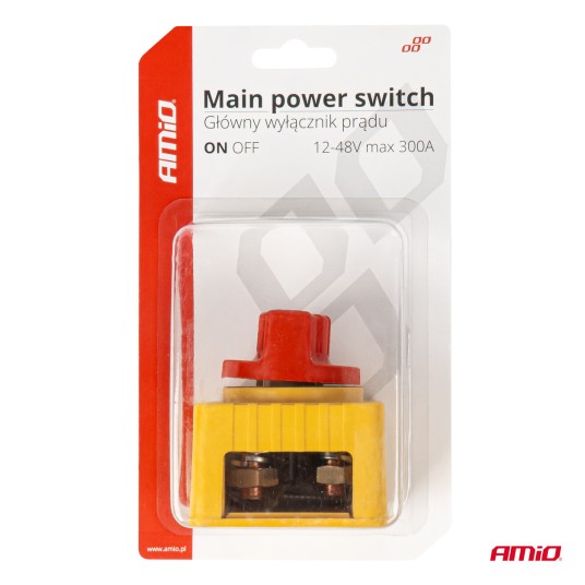 Wyłącznik odłącznik prądu hebel akumulatora 12V - 48V max 300A AMIO-03839 -zdjęcie numer 2