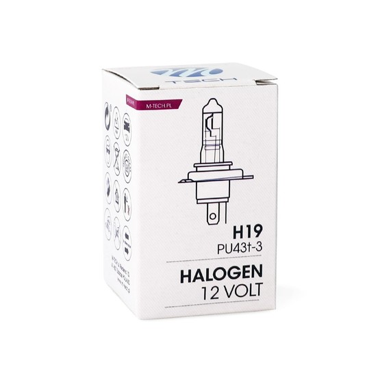 Żarówka halogenowa M-TECH H19 12V60/55W PU43T-3 -zdjęcie numer 2