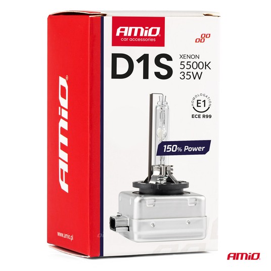 Żarówka ksenonowa żarnik xenon D1S 5500K AMiO 150% POWER AMIO-01968 -zdjęcie numer 2