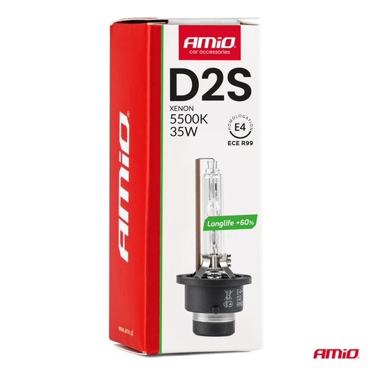 Żarówka ksenonowa żarnik xenon D2S 5500K AMiO LONG LIFE AMIO-01974 -zdjęcie numer 2