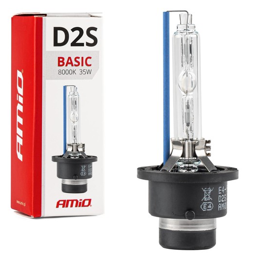Żarówka ksenonowa, żarnik xenon D2S 8000K AMiO BASIC -zdjęcie numer 1