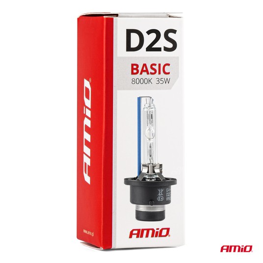 Żarówka ksenonowa, żarnik xenon D2S 8000K AMiO BASIC -zdjęcie numer 2
