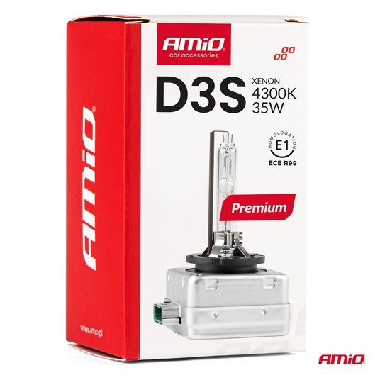 Żarówka ksenonowa żarnik xenon D3S 4300K AMiO PREMIUM AMIO-01978 -zdjęcie numer 2