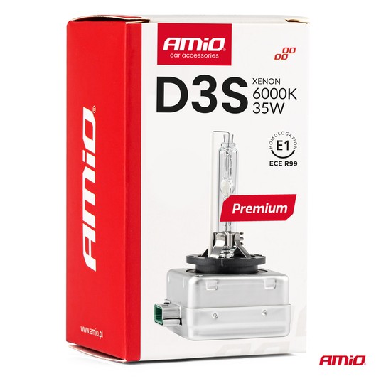 Żarówka ksenonowa żarnik xenon D3S 6000K AMiO PREMIUM AMIO-01979 -zdjęcie numer 2