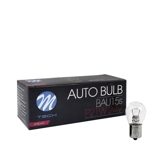 Żarówka M-TECH BA15S 24V/21W S25 CLEAR -photo number 1