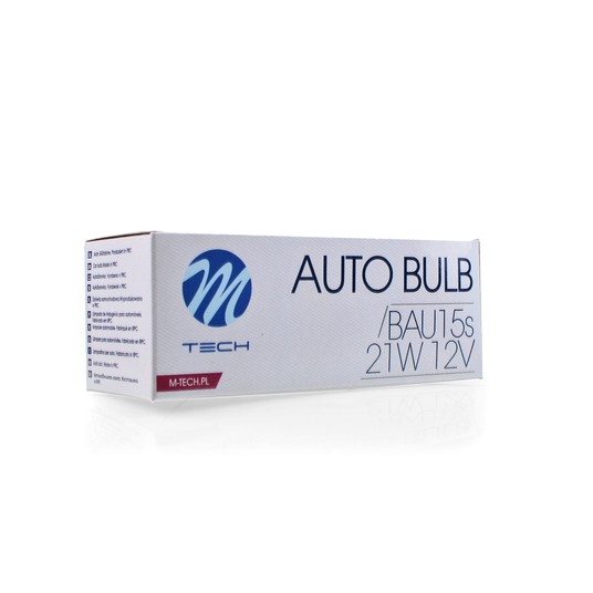 Żarówka M-TECH BAU15S 21W 12V RED (z59) -photo number 2