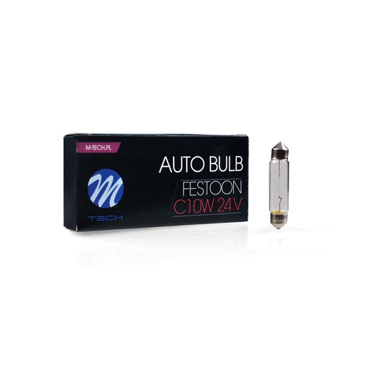 Żarówka M-TECH C10W 24V/10W T11x41 SV8.5 CLEAR -photo number 1