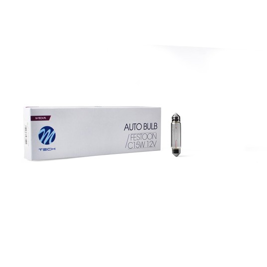 Żarówka M-TECH C15W 12V 15W 43mm 12V 15W SV8.5-8 -zdjęcie numer 1