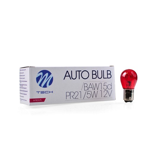 Żarówka M-TECH PR21/5W 12V 21/5W BAW15d RED -zdjęcie numer 1