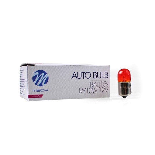 Żarówka M-TECH RY10W BAU15S 10W 12V AMBER -photo number 1