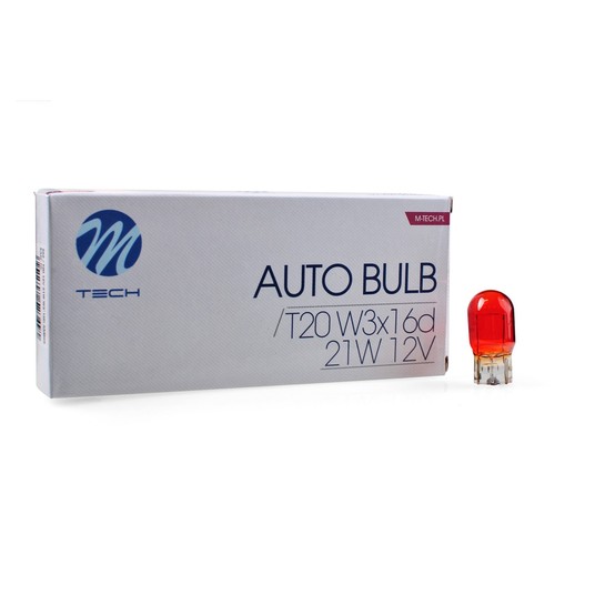 Żarówka M-TECH WY21W WX3x16d 12V/21W AMBER -photo number 1