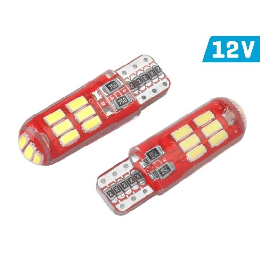 Żarówka VISION W5W (T10) 12V 15x 3014 SMD LED, sil -photo number 2