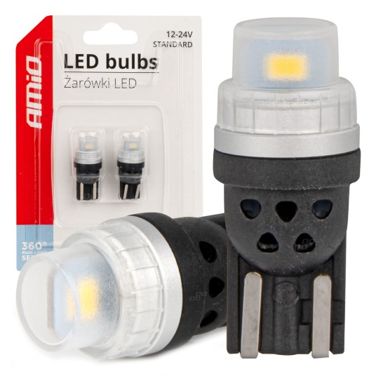 Żarówki LED 360 Pure Light Series STANDARD T10 W5W 2x3020 SMD White 12V 24V -zdjęcie numer 1