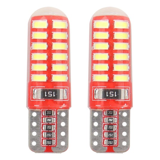 Żarówki LED CANBUS 24SMD 3014 T10e W5W SILCA White 12V AMIO-01444 -zdjęcie numer 1