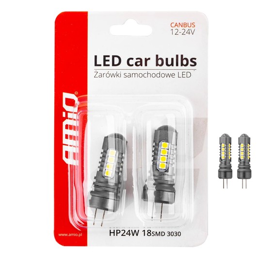 Żarówki LED CANBUS 3030 18SMD HP24W White 12V/24V -zdjęcie numer 1