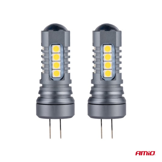 Żarówki LED CANBUS 3030 18SMD HP24W White 12V 24V AMIO-02803 -zdjęcie numer 3