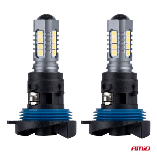 Żarówki LED CANBUS 3030 18SMD HP24W White 12V 24V AMIO-02803 -zdjęcie numer 6