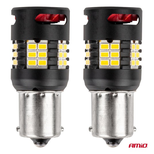Żarówki LED CANBUS PRO series 1156 BA15S P21W R10W R5W 24x3020 SMD FAN White 12V 24V -zdjęcie numer 5