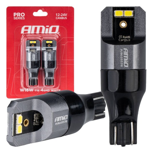 Żarówki LED CANBUS PRO T15 W16W białe 12/24V -photo number 1