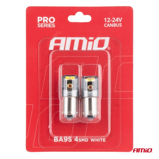 Żarówki LED CANBUS PRO T4W BA9S 4x2016 SMD białe 12V 24V -zdjęcie numer 2