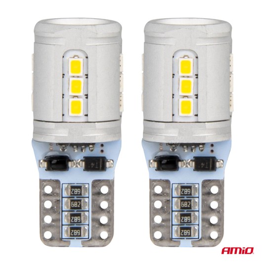 Żarówki LED CANBUS T10e W5W 15x2016 SMD White 12V 24V -zdjęcie numer 4