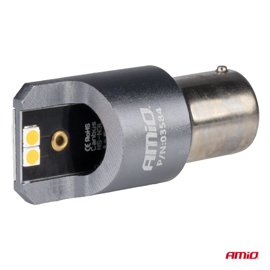 Żarówki LED FULL CAN PRO PY21W pomarańcz 12/24V -photo number 3