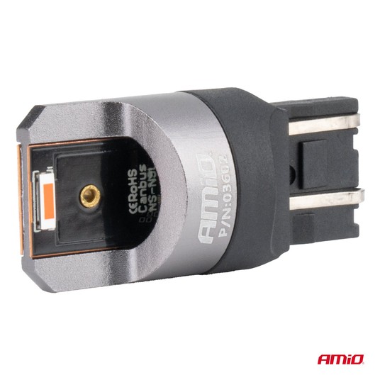 Żarówki LED FULL CAN PRO W21/5W czerwone 12/24V -photo number 3