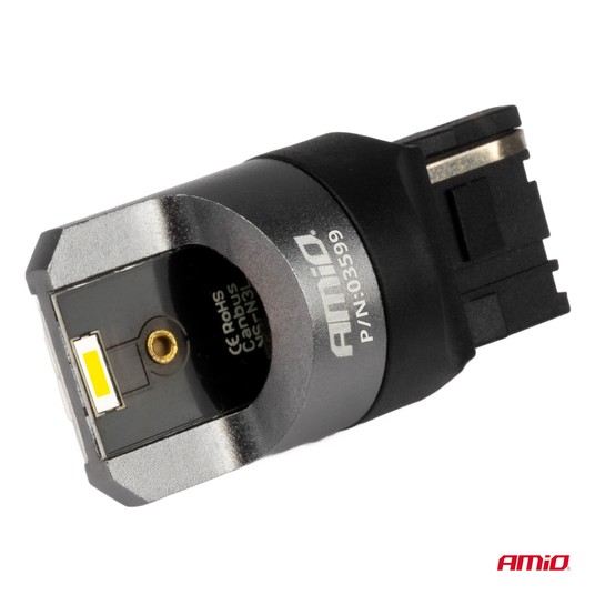Żarówki LED FULL CANBUS W21W 2SMD 7440 WHITE AMIO-03599 -zdjęcie numer 3