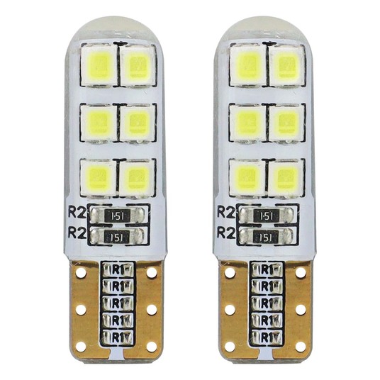 Żarówki LED STANDARD T10 W5W 12xSMD 2835 12V Silik -zdjęcie numer 1