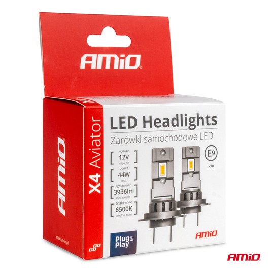 Żarówki samochodowe LED seria X4 Aviator H1 6500K Canbus -zdjęcie numer 2