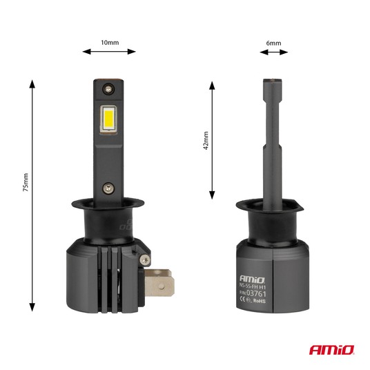 Żarówki samochodowe LED seria X4 Aviator H1 6500K Canbus -zdjęcie numer 4