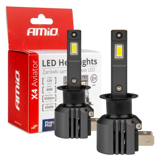 Żarówki samochodowe LED seria X4 Aviator H1 6500K Canbus -zdjęcie numer 1