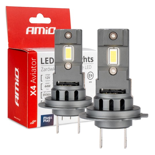 Żarówki samochodowe LED seria X4 Aviator H7 6500K Canbus -zdjęcie numer 1