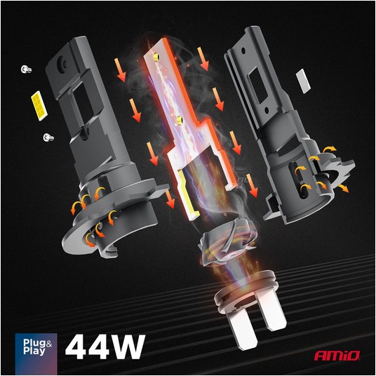 Żarówki samochodowe LED seria X4 Aviator H7 6500K Canbus -zdjęcie numer 6