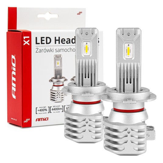 Żarówki samochodowe LED X1 Series AMiO H7 -zdjęcie numer 1