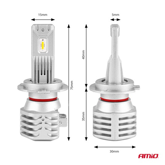 Żarówki samochodowe LED X1 Series AMiO H7 -zdjęcie numer 6