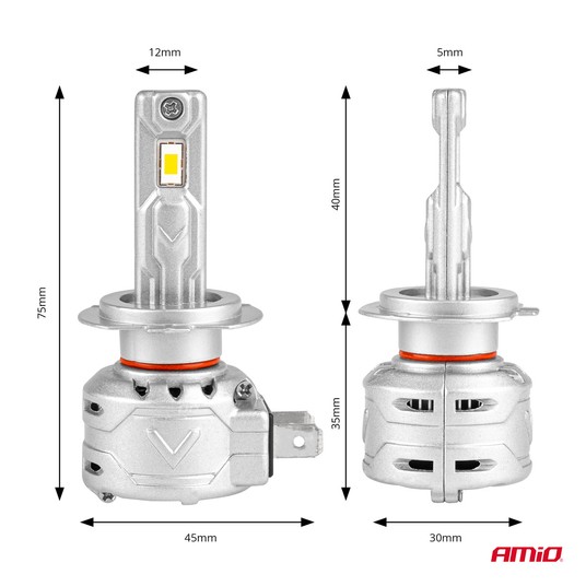Żarówki samochodowe LED X2 Series AMiO H7 -zdjęcie numer 3