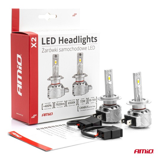 Żarówki samochodowe LED X2 Series AMiO H7 -zdjęcie numer 5