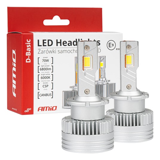 Żarówki żarniki LED AMiO D-Basic D4S D4R 6000K CAN -photo number 1
