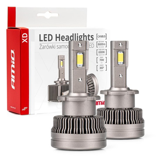 Żarówki żarniki LED seria XD D4S D4R 6500K Canbus AMIO-03313 -zdjęcie numer 1