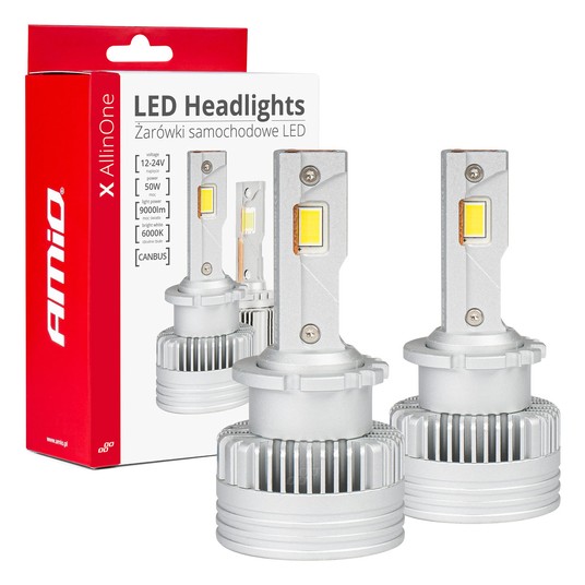 Żarówki żarniki LED X AllinOne D2S D2R D4S D4R 6000K Canbus AMIO-03670 -zdjęcie numer 1