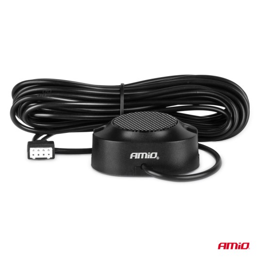 Zestaw czujników parkowania cofania Buzzer 4 sensory srebrne AMIO-01021 -zdjęcie numer 2