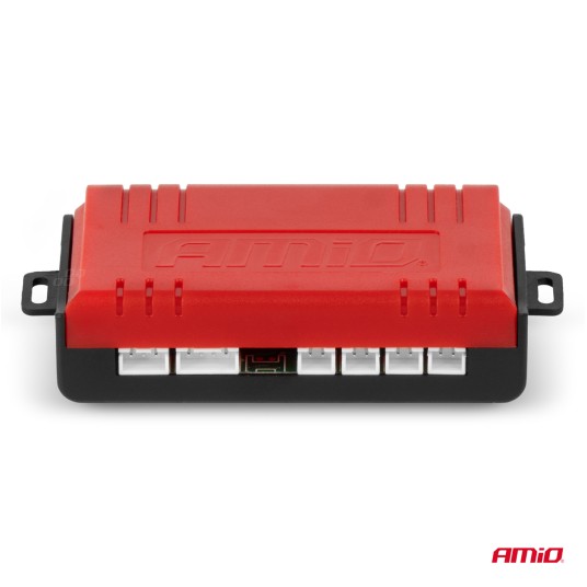 Zestaw czujników parkowania cofania LED 4 sensory czarne 19 mm TRUCK BUS AMIO-02279 -zdjęcie numer 2