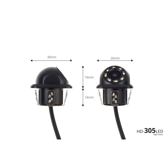 Zestaw czujników parkowania TFT01 4,3" z kamerą HD-305 LED 4 sensory srebrne -zdjęcie numer 6