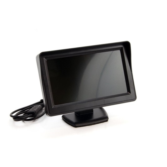 Zestaw czujników TFT01 4,3" z kamerą CAM-402 LED 4 sensory czarne -zdjęcie numer 5