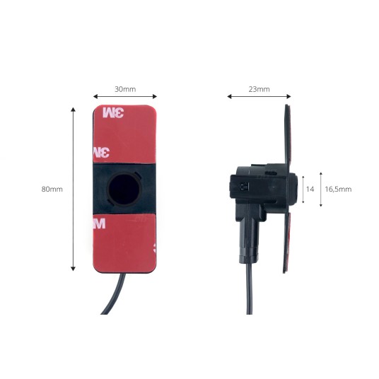 Zestaw czujników TFT01 4,3 z kamerą CAM-402 LED 4 sensory czarne wewnętrzne -zdjęcie numer 7