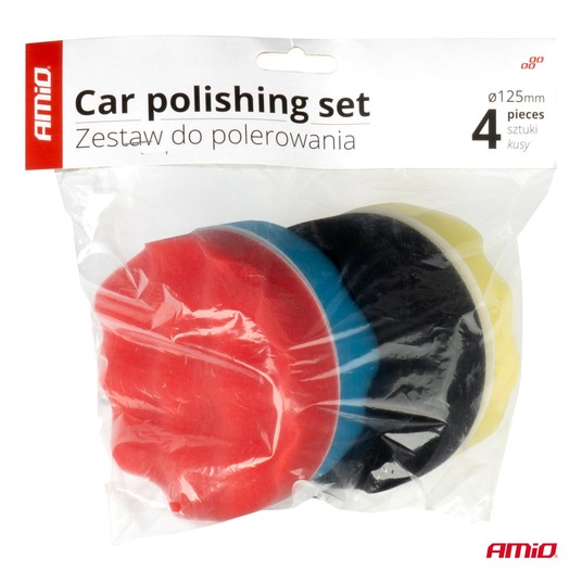 Zestaw do polerowania gąbki polerskie na rzep 4 szt. 125 mm -zdjęcie numer 2